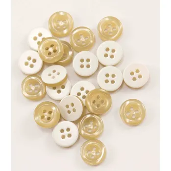 Knoflík Dírkový košilový knoflík s leskem - béžová - průměr 1,14 cm