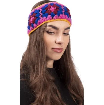 Rukavice Vlněná čelenka FLOWER / růžová III.