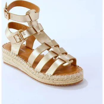 Dámské sandále Páskové sandály římanky zlatá 38