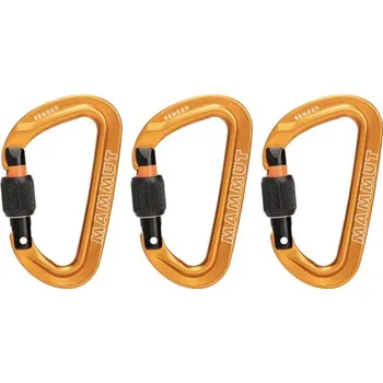 Horolezectví Mammut Mammut Sender Screwgate 3-Pack Carabiners Barva: Žlutá
