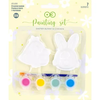 Velikonoční dekorace Velikonoční dekorační sada na malování kuřátka a zajíčka