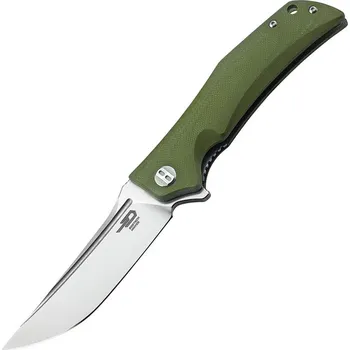 kapesní nůž Bestech SCIMITAR D2, stone wash+satin, Army Green G10 BG05B-1