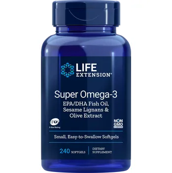 Přírodní produkt Life Extension Super Omega-3 EPA/DHA with Sesame Lignans & Olive Extract 240 cps.
