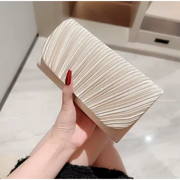 Kabelka B-TOP Elegantní slavnostní kabelka přes rameno – šampaň