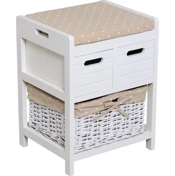 Botník Lavice/botník Mariana, bílá, 37 cm