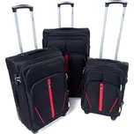 Rogal Černá sada 3 cestovních kufrů Practical - vel. M, L, XL