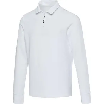 Pánská košile Zeus unisex polokošile s dlouhým rukávem a zipem - Bílá, 3XL