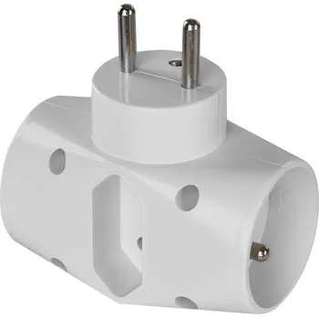 Elektrická zásuvka Rozbočovací zásuvka 2x kulatá, 1x plochá