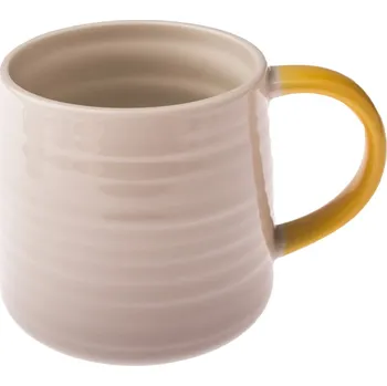 Hrnek béžový, žluté ucho