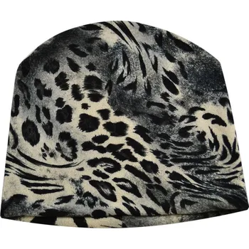 Čepice Čepice beanie - šedá se zvířecím potiskem