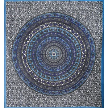 Přehoz na lůžko Mandala velká Dularee modrá