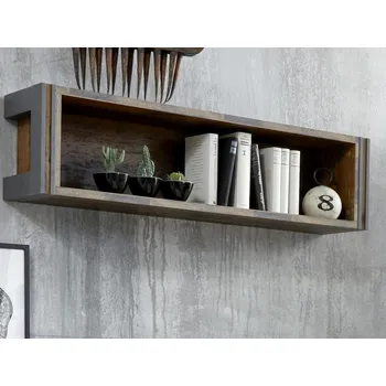 police Nástěnná police Prime, vintage optika dřeva