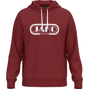 Pánské oblečení JAKO Mikina s kapucí Promo vínová