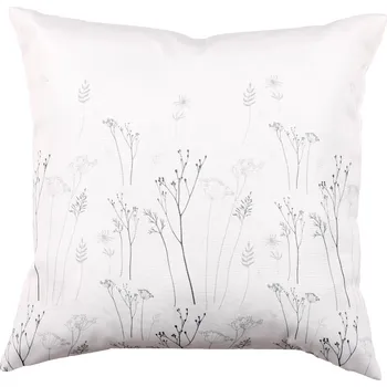 Dekorativní polštářek Dekorační polštář Luční kvítí 45x45 cm, krémový