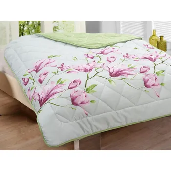 přikrývka Letní přikrývka Bílá/zelená, magnolie