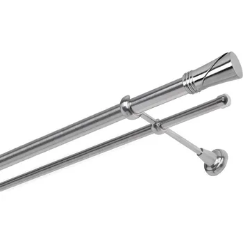 Garnýž Garnýž kovová dvouřadá 25/16mm Duncan nerez 400 cm (do stěny / na tunýlek - bez kroužků)