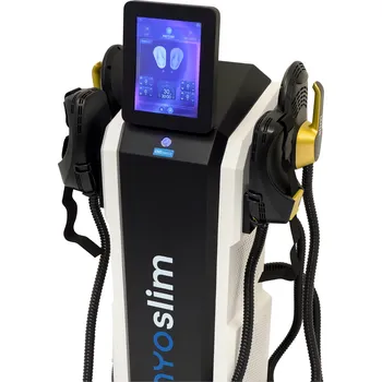 Masážní přístroj EMS stroj pro salony Myoslim PRO se sklopným displejem, černo-zlatá