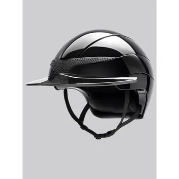 Helma na motorku Přilba Equiline Xanto W/Strass sun kšilt glossy M černá