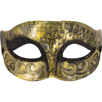 Karnevalová maska Zlatá karnevalová maska na párty