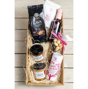 Dárkový potravinový koš Dárková krabička Mandlová