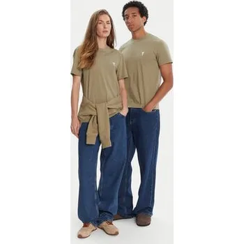 Pánské tričko AMI Paris T-Shirt HTS060.724 Khaki Regular Fit XL