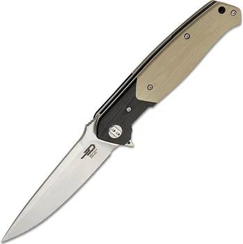 kapesní nůž Bestech SWORDFISH D2, satén, černá a béžová G10 BG03B