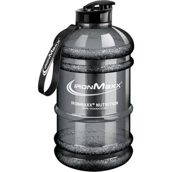 Potravinová fólie IronMaxx Water Gallon - Šedá 2200ml | Bez BPA a DEHP | Nepropustná láhev na vodu s odměrkou | K