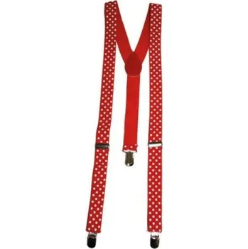 Karnevalový doplněk Šle s puntíky červené