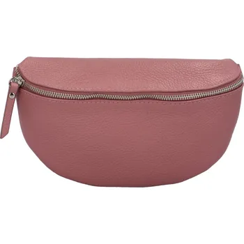 Ledvinka Dámská kožená ledvinka tmavě růžová - ItalY Tasaia růžová