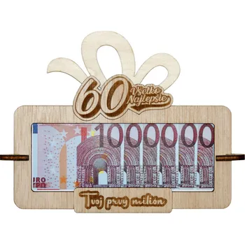 Žertovný předmět Tabulka na peníze Tvůj první milion k 60 SK