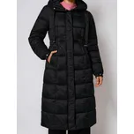 Sinsay - Prošívaný kabát s kapucí - černá