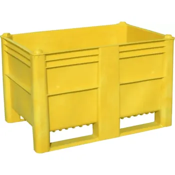 Úložný box PLASTOVÝ BOX, TYP 800, ROZM. 1200x800x740 MM, ŽLUTÝ, PLNÝ, OZN. 1000200000