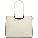 Luxusní dámská kabelka do ruky Delami Bella Rosa, světle krémová