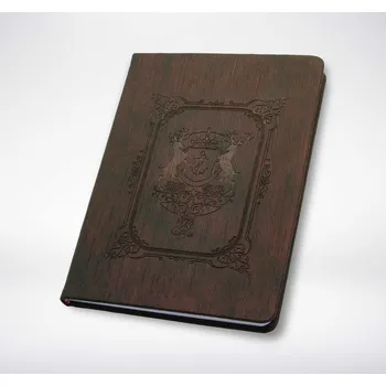 Zápisník Flexio Blok A5, linka, 80 listů, látka DELUXE s ražením - hnědý