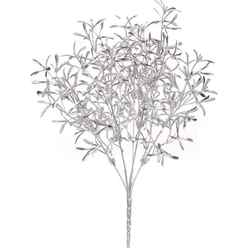 umělá květina Umělá květina Vánoční jmelí 36 cm, stříbrná