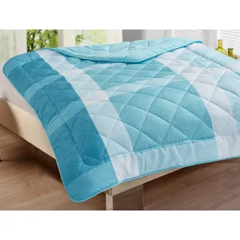 přikrývka Letní přikrývka Tyrkysová, geometrický vzor