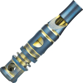 Vybavení pro přežití Bestechman Whistle Titanium Modrá a zlatá BM02A