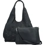 Paolo Bags Stylový dámský koženkový set kabelek Selwin, tmavě