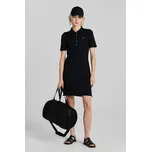 ŠATY GANT SLIM SHIELD SS PIQUE POLO DRESS BLACK