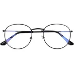 Sunmania Černé oválné čiré antireflexní brýle Hipster