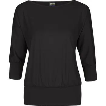 Bambusový Top Netopýr Černý 3/4 Rukáv Volný Střih Dámský Velikost: XL