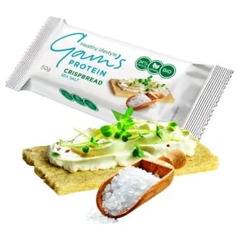 Rýžový chlebíček Gam's Proteín BIO Chrumkavý Chlebík Mořská Sůl 50g
