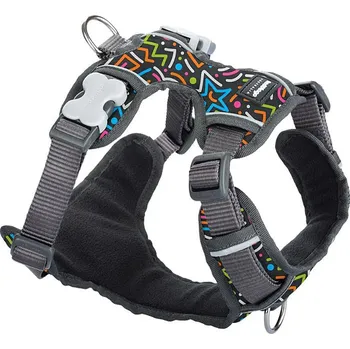 Postroj pro psa RED DINGO Postroj pro psy Squiggles Black, černý Velikost: M