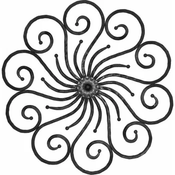 Zábradlí kovářský ornament K3365V - 725 mm, 12 x 12 mm, válcovaná ocel bez povrchové úpravy