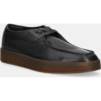 Dámská obuv Kožené polobotky Calvin Klein HYBRID CUP WALLABEE LTH HM0HM02062 hnědá 89X, EUR 41