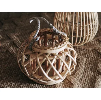 Lucerna Proutěná lucerna Bella 17 cm, přírodní světlá