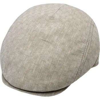 Čepice Fiebig - Headwear since 1903 Pánská lněná letní bekovka - Fiebig since 1903 - béžová Velikost: 56 cm