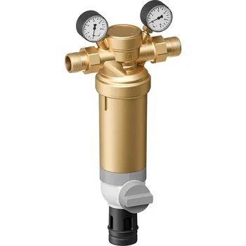 Filtrace vody HONEYWELL Filtr se zpětným proplachem, pitná voda do 70°C, PN25, filtrační vložka 100 µm, DN40, připojení šroubením 1 1/2" - bezolovnaté provedení