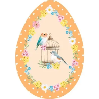 Velikonoční podnos ve tvaru vejce Egg Hunt 30x21cm, Easy Life - Oranžový