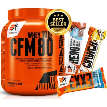 Protein AKCE Extrifit CFM Instant Whey 80 1000 g + ZDARMA 3x tyčinka